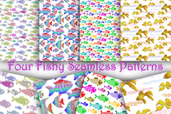 4 Fishy Seamless Patterns: A Practical Resource for Crafters and Designers