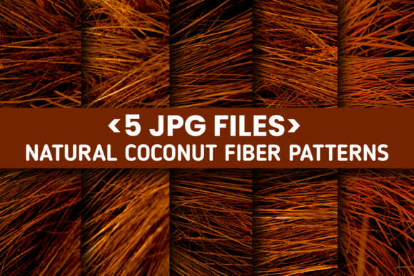 5 Set Natural Coconut Fiber Patterns