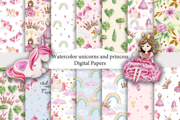 Fairytale Seamless Patterns