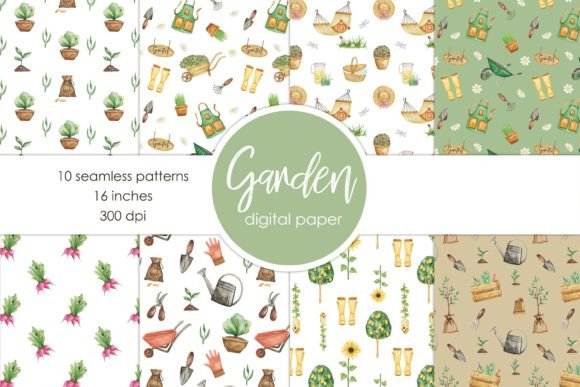 Garden Season Seamless Patterns Pack
