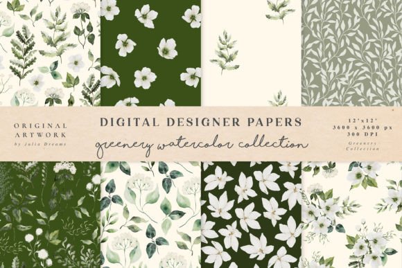 Greenery Watercolor Seamless Patterns: Timeless Texture for Modern Creative Workflows