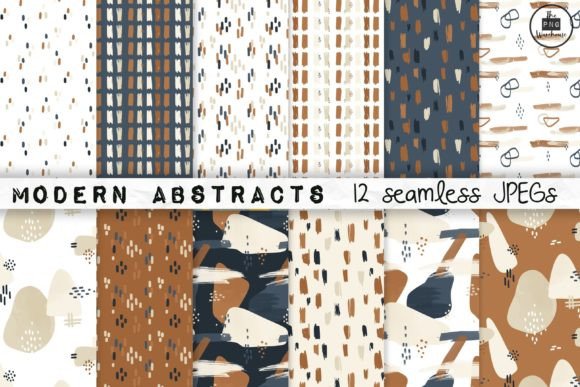 Modern Abstracts Seamless Patterns: A Versatile Digital Paper Pack for Creative Professionals and Designers