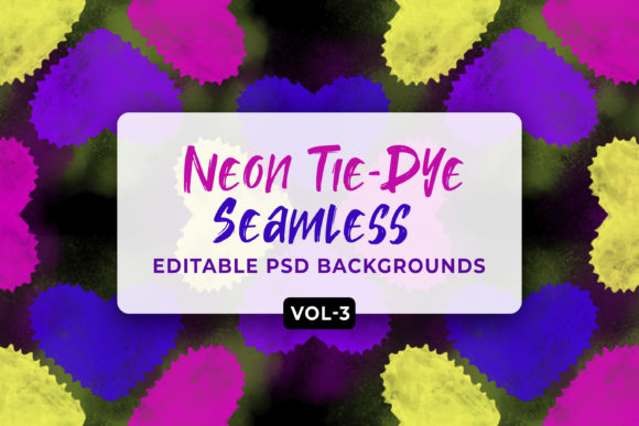 Neon Tie-Dye Seamless Patterns V-03