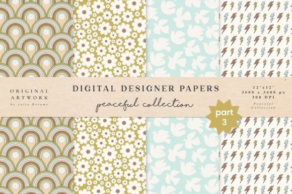 Peaceful 70s Seamless Patterns Part 3: Timeless Texture for Modern Creators