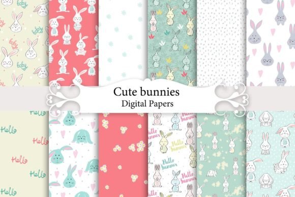 Seamless Patterns with Bunnies