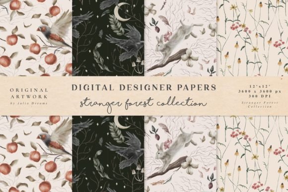 Stranger Forest Seamless Patterns