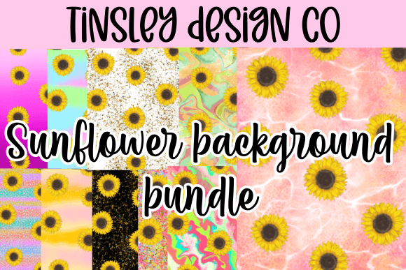Sunflower Patterns Digital Background